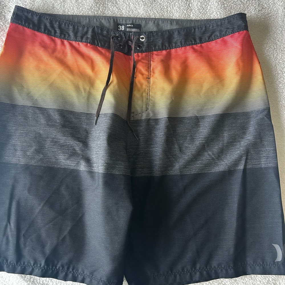 Hurley Red and Black Board Shorts Swim